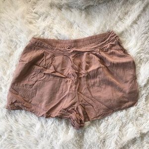 Pink flowy shorts
